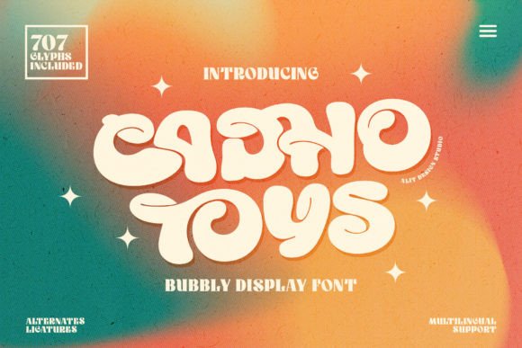 Cadho Toys: A Playful Display Typeface for Whimsical Web Design