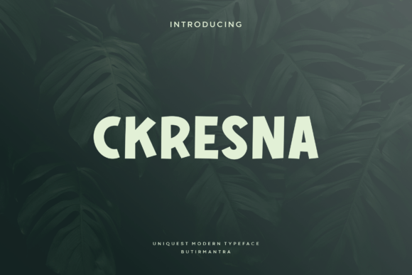 Ckresna: The Modern Display Font for Professional Branding