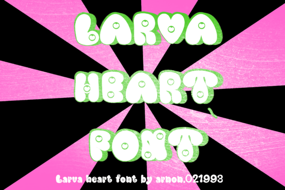 Larva Heart: A Bold Display Typeface for Modern Web Design