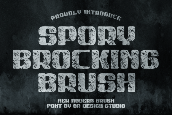 Spory Brocking Brush: A Bold Display Font for Authentic Branding