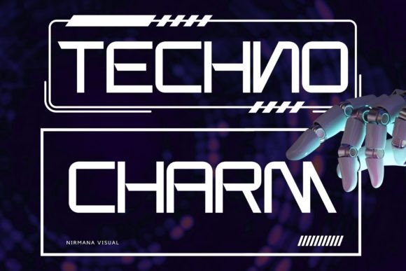 Techno Charm: The Futuristic Display Font for Handmade Products